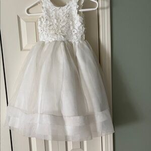 Charming Ivory Floral Kids Dress